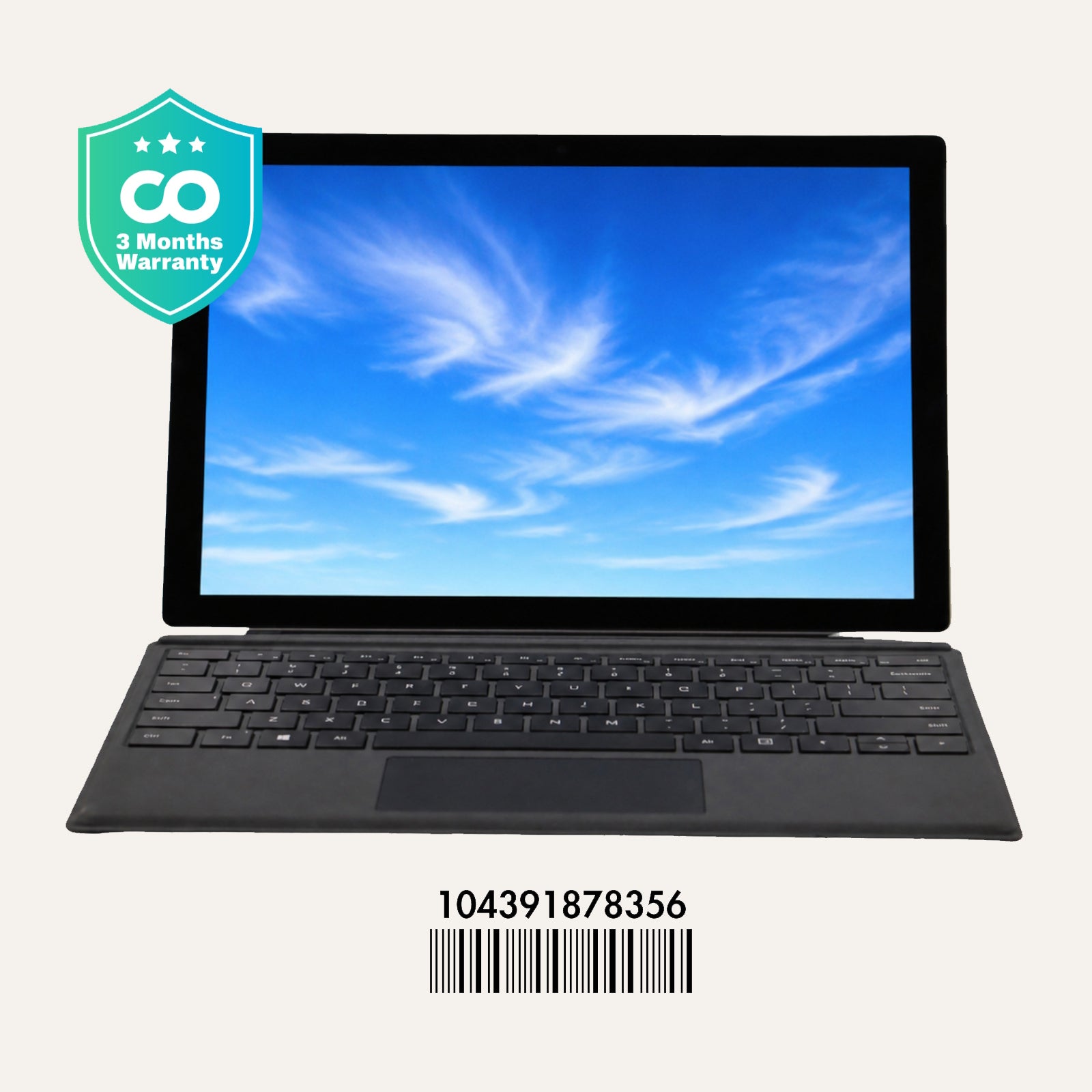 Microsoft SURFACE PRO 6: i5, 8th Gen, 8GB RAM, 256GB SSD, SN:78356