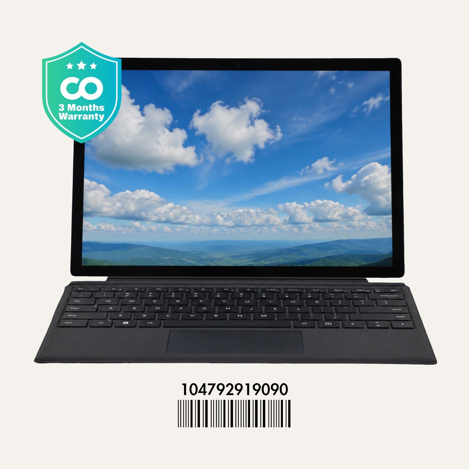 MICROSOFT SURFACE PRO 7+: 11th Gen i7, 16GB RAM, 256GB SSD, SN:19090